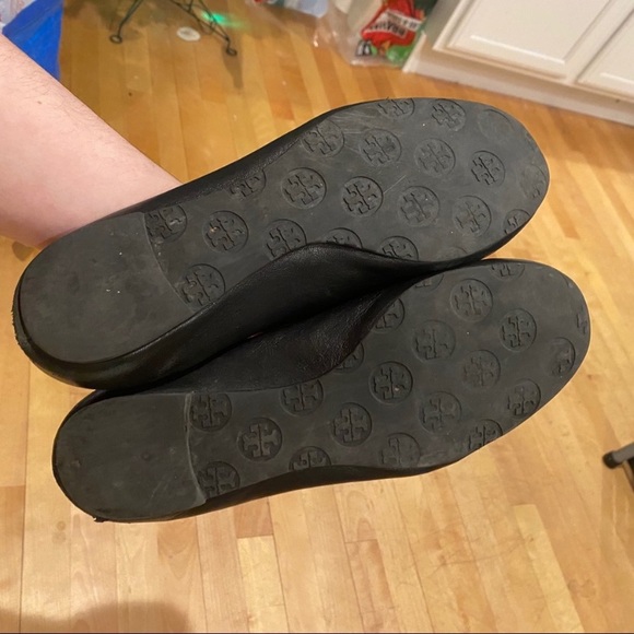 *SOLD*Tory Burch Black Gold Reva Ballet Flat size8 - Picture 8 of 10